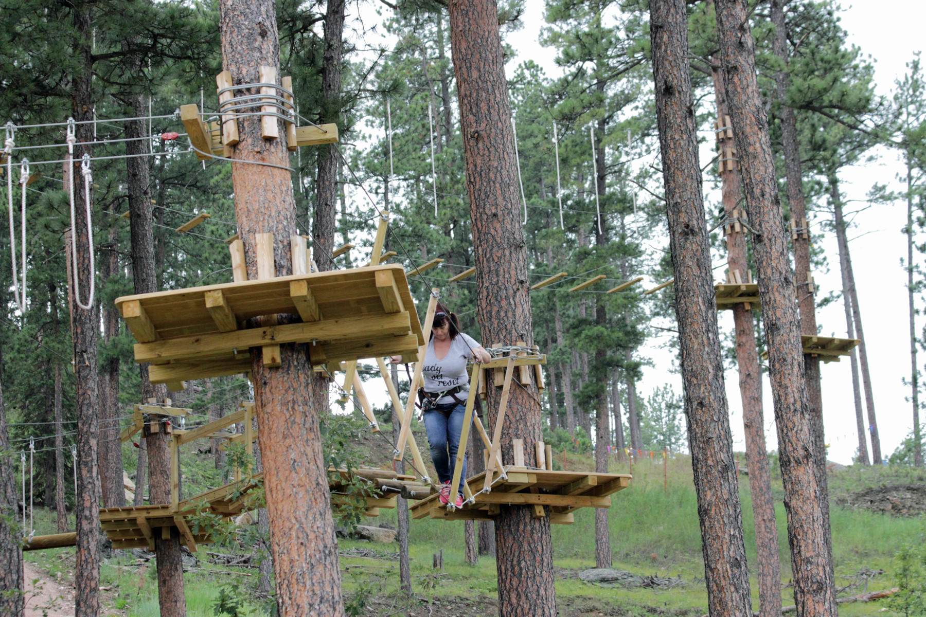 Backyard Zipline Platform
 Kickin’ it in Keystone Zipline and Ropes Course