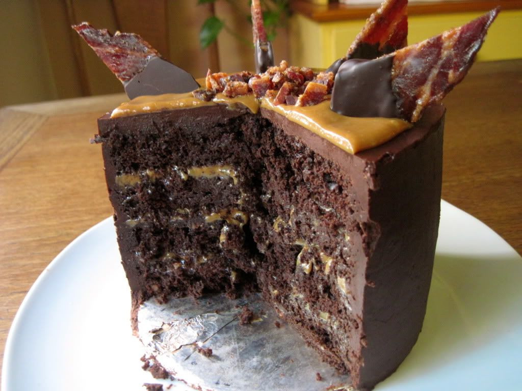 Bacon Birthday Cake Recipe
 Chocolate Caramel Bacon Insanity Cake