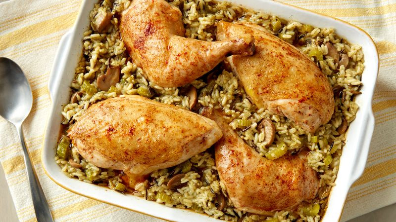 Baked Chicken And Rice Recipe
 Chicken and Rice Bake Recipe Pillsbury