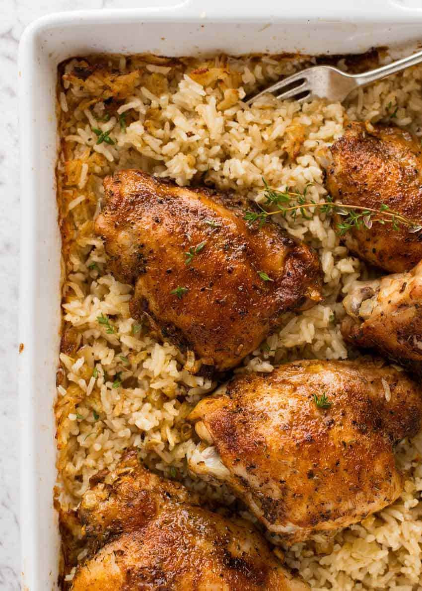 Baked Chicken And Rice Recipe
 Oven Baked Chicken and Rice