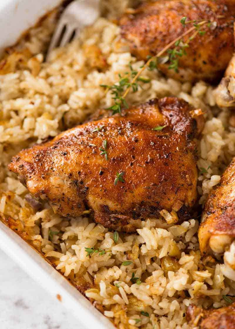 Baked Chicken And Rice Recipe
 Oven Baked Chicken and Rice