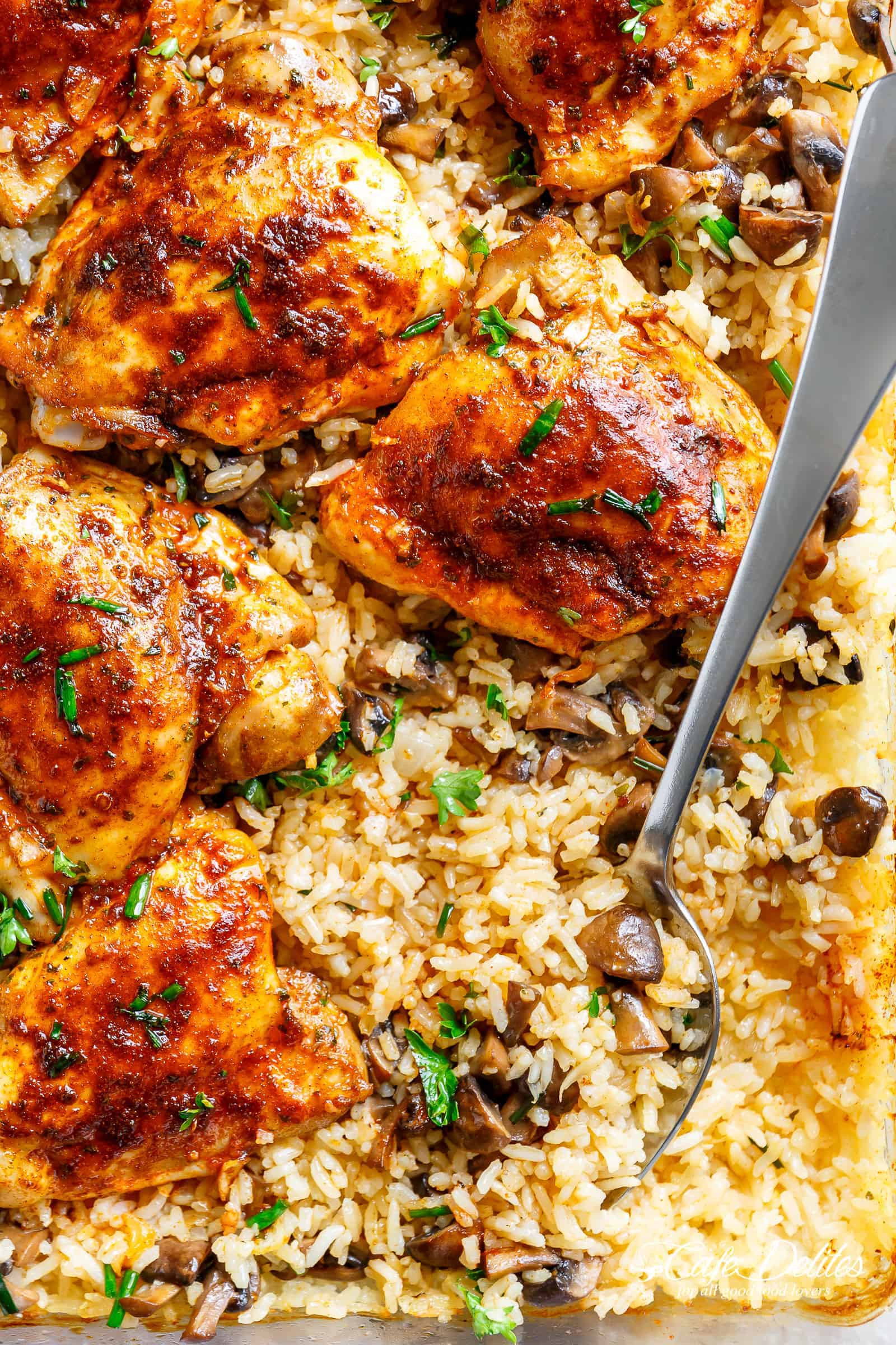 Baked Chicken And Rice Recipe
 Oven Baked Chicken And Rice Cafe Delites