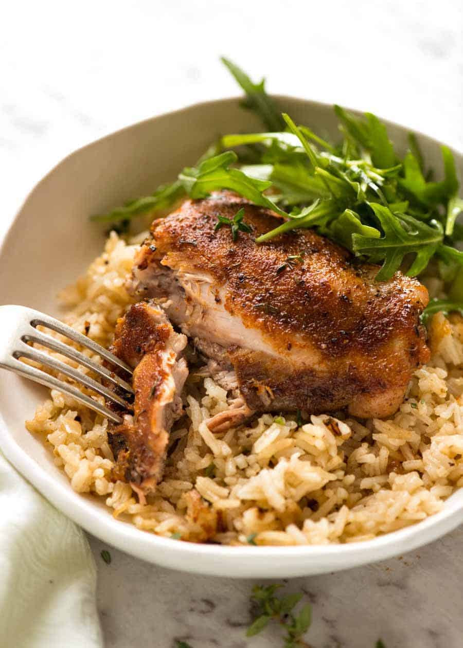 Baked Chicken And Rice Recipe
 Oven Baked Chicken and Rice