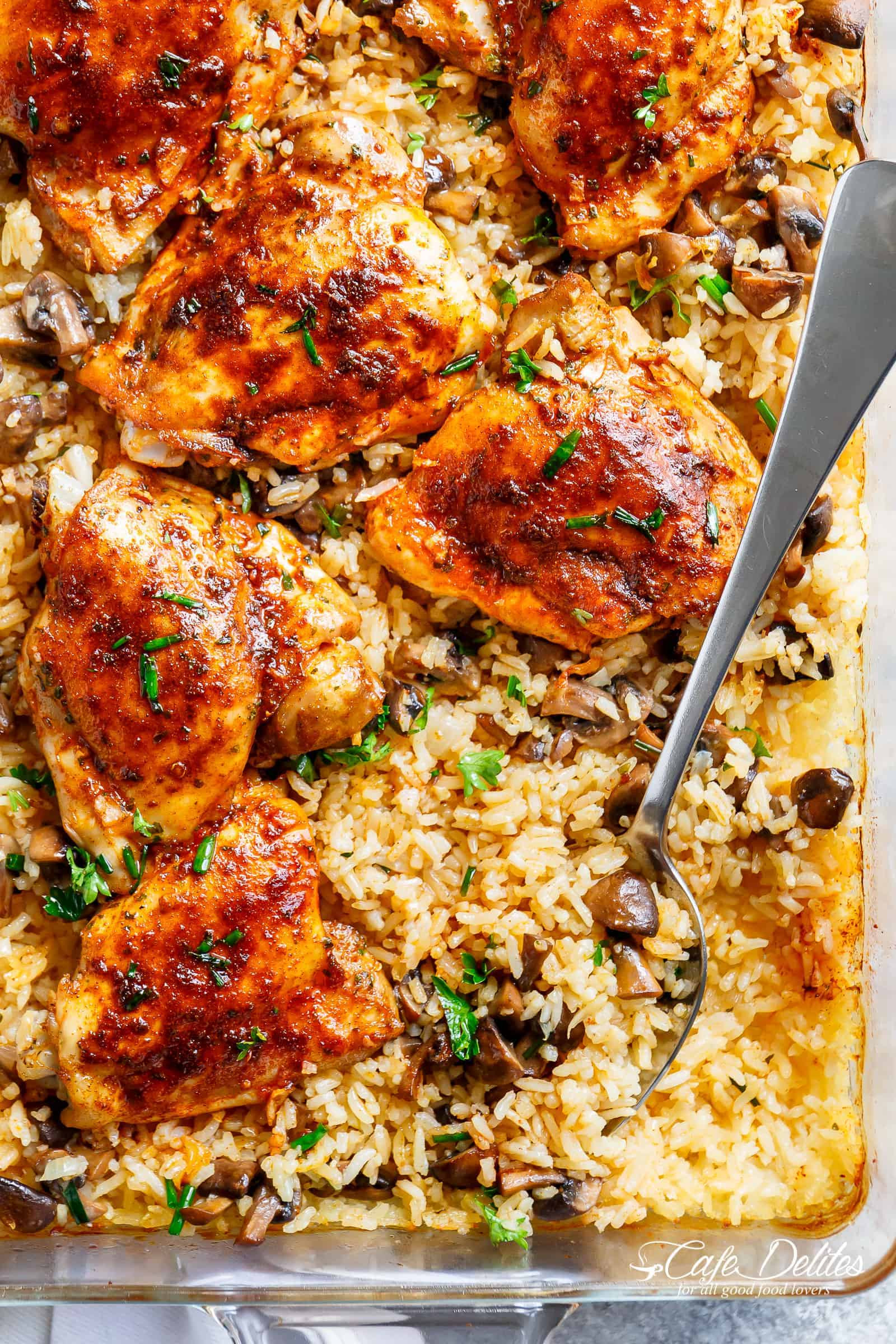 Baked Chicken And Rice Recipe
 Oven Baked Chicken And Rice Cafe Delites