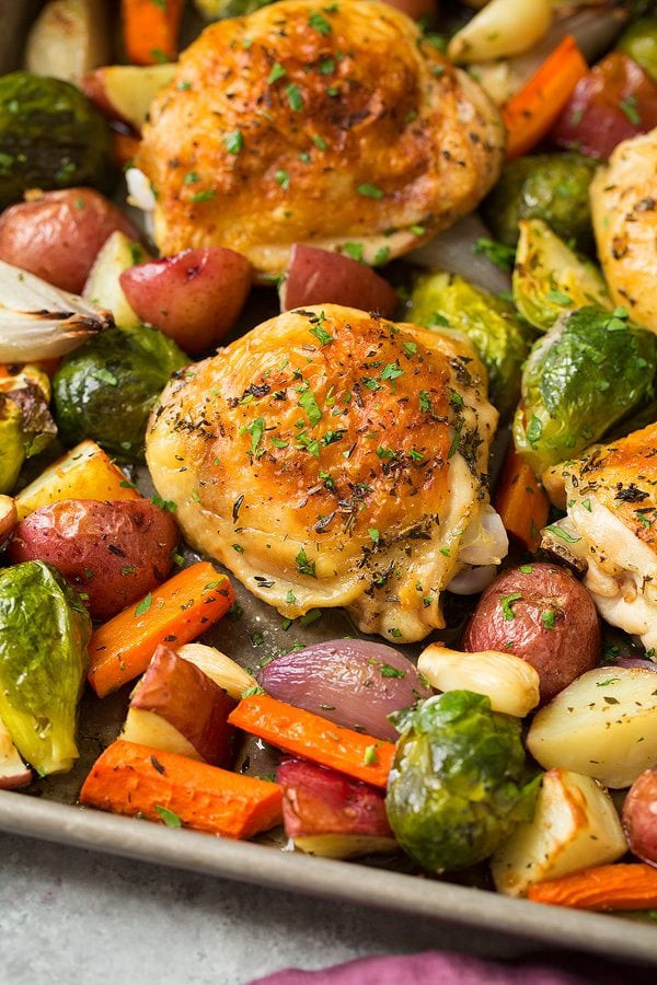 Baked Chicken Vegetable Recipes
 Sheet Pan Roasted Chicken with Root Ve ables Cooking