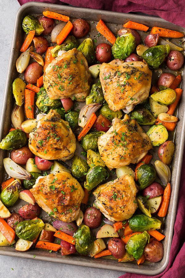 Baked Chicken Vegetable Recipes
 Sheet Pan Roasted Chicken with Root Ve ables Cooking