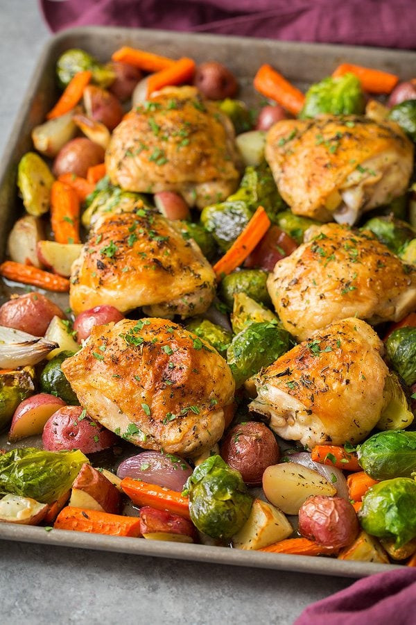 Baked Chicken Vegetable Recipes
 Sheet Pan Roasted Chicken with Root Ve ables Cooking