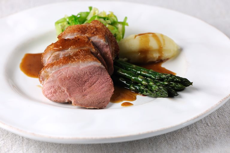 Baked Duck Breast Recipes
 Roast Duck Breast with asparagus Recipe Great British Chefs