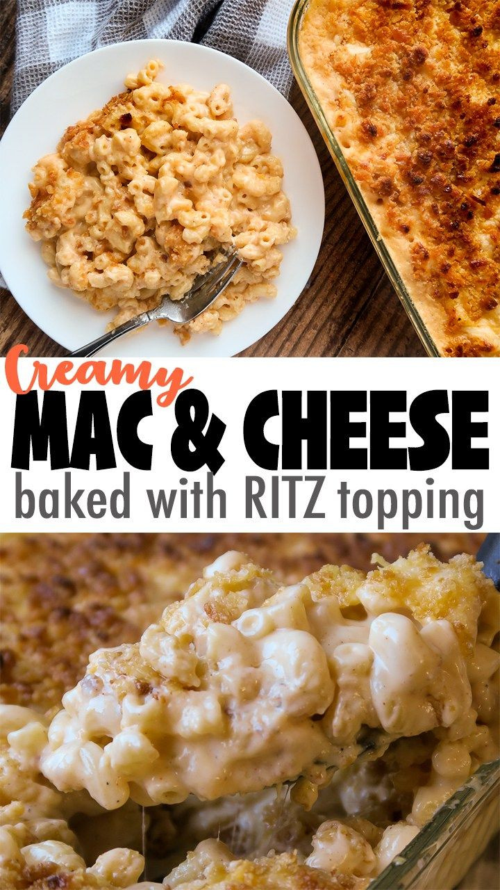 Baked Macaroni And Cheese With Ritz Crackers
 Creamy Mac and Cheese w Ritz Cracker Topping