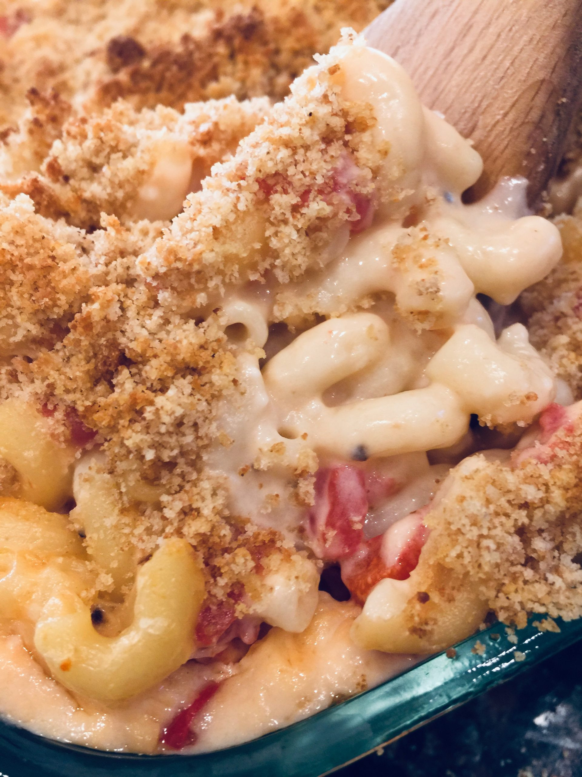 Baked Macaroni And Cheese With Tomatoes And Breadcrumbs
 Baked Macaroni and Tomatoes with Garlic Breadcrumbs