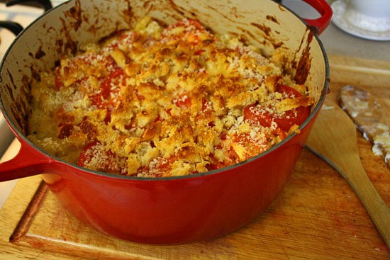 Baked Macaroni And Cheese With Tomatoes And Breadcrumbs
 Macaroni and Cheese with Tomatoes