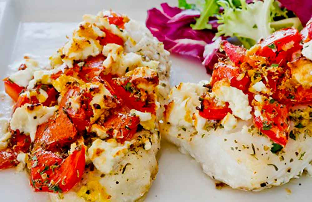 Baked Pollock Fish Recipes
 Baked Pollock with Tomatoes and Feta Walter Purkis and Sons