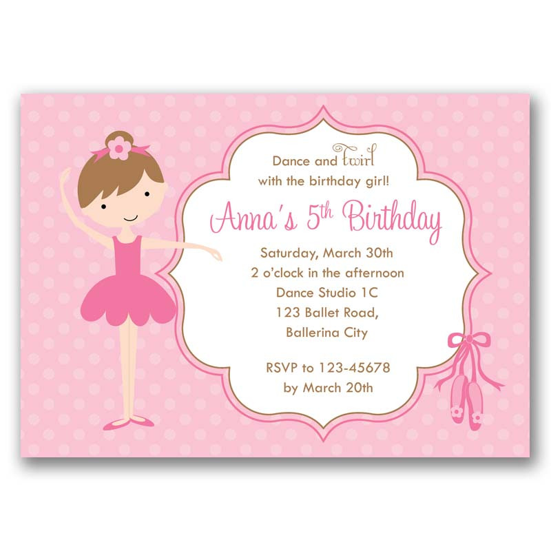 Ballerina Birthday Invitations
 Ballerina Birthday Invitation – CallaChic