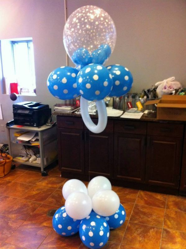 Balloon Decorations Baby Showers Ideas
 Baby shower balloons Balloon pacifier Baby Boy Baby