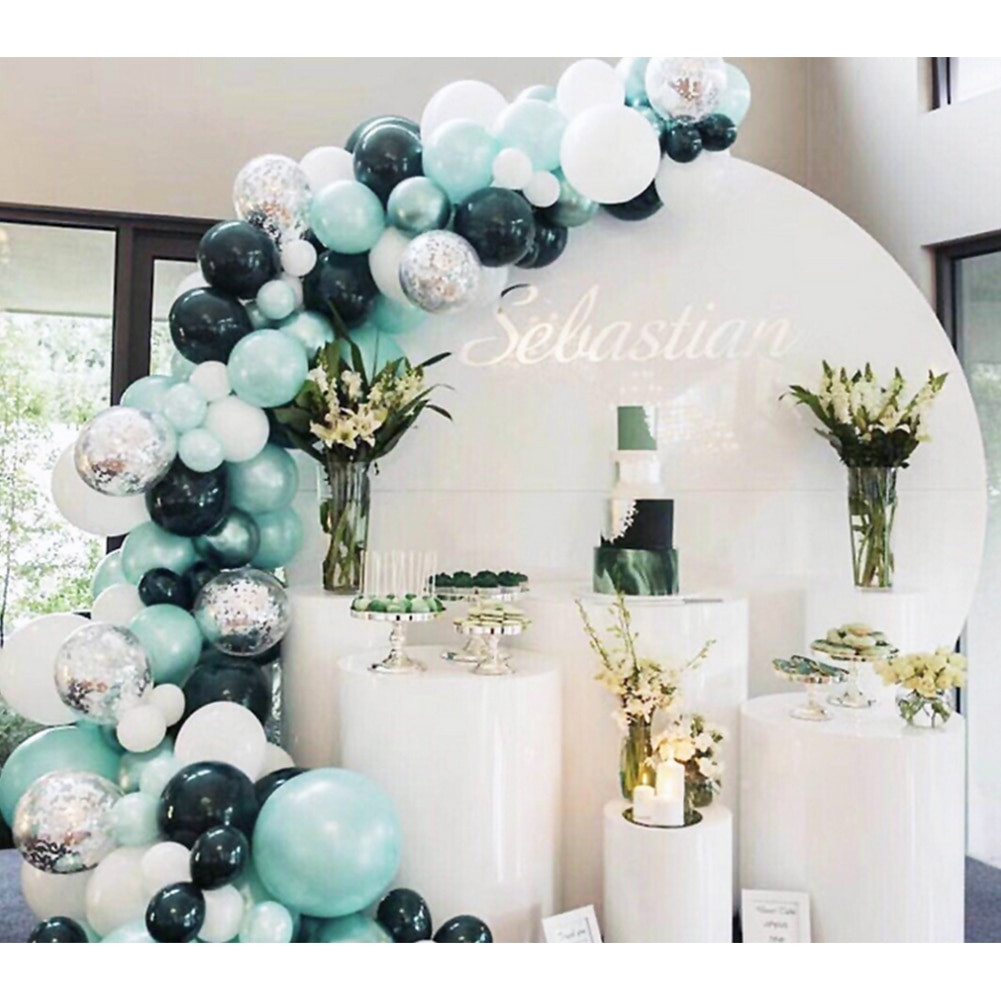 Balloon Decorations For Weddings
 Macaron Green Ballons Decor Set DIY 3D Balloons Arch