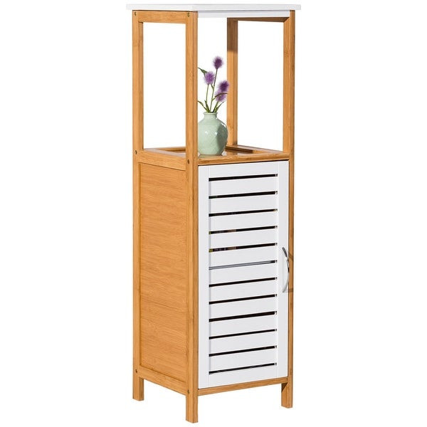 Bamboo Bathroom Storage Cabinet
 Shop Costway Bamboo Bathroom Storage Rack Floor Cabinet