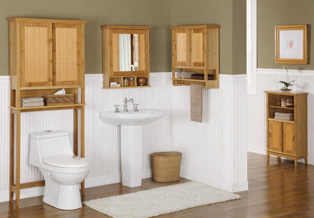 Bamboo Bathroom Storage Cabinet
 Bathroom bamboo Storage Cabinets Over Toilet interior design