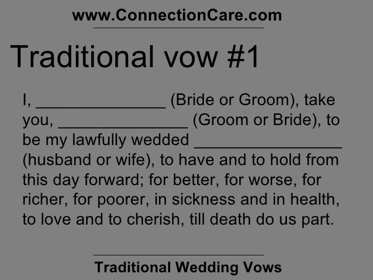 Baptist Wedding Vows
 Baptist Traditional Wedding Vows Wedding Ideas