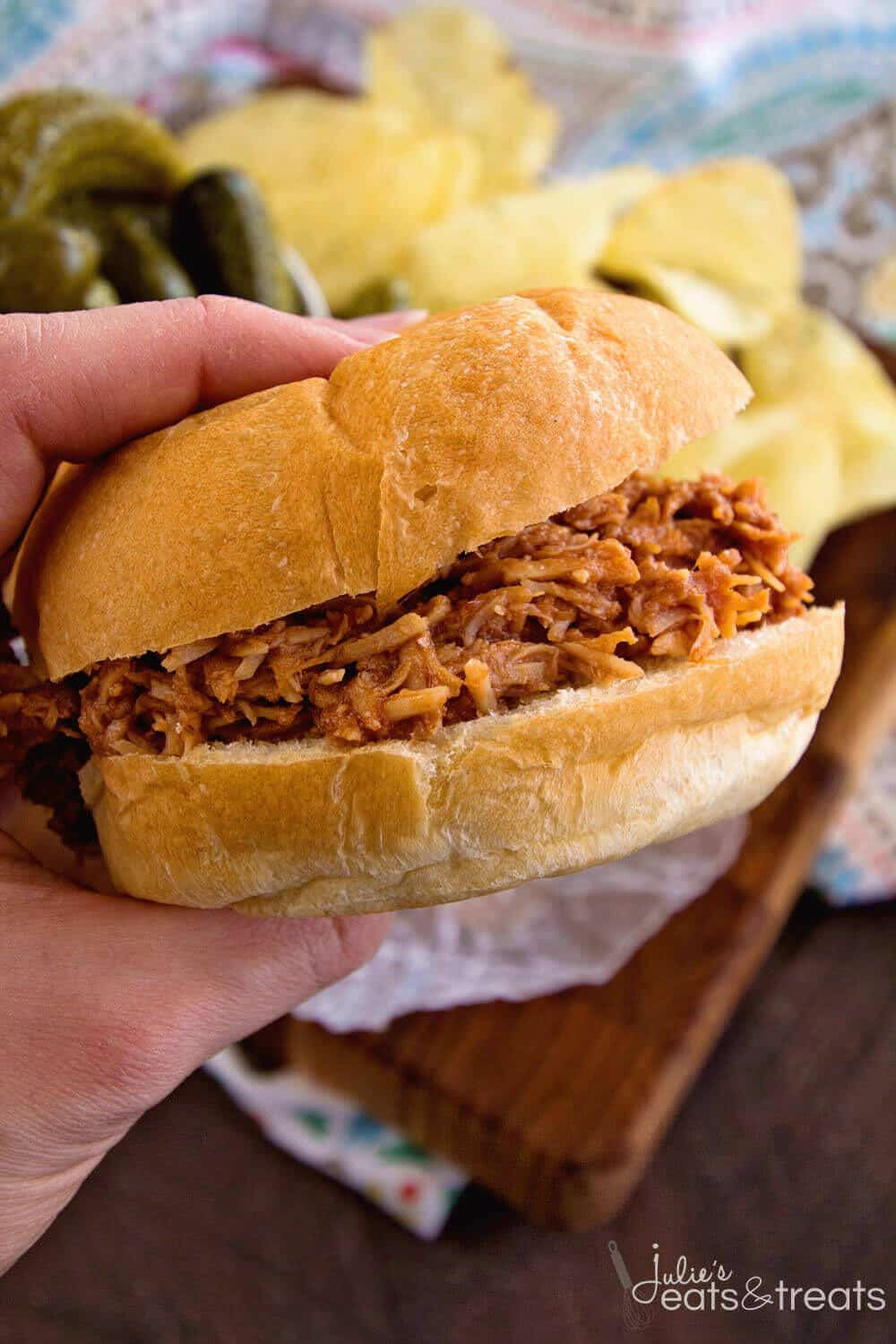 Barbecue Chicken Sandwiches Recipe
 Crock Pot Smokey BBQ Shredded Chicken Sandwich Recipe