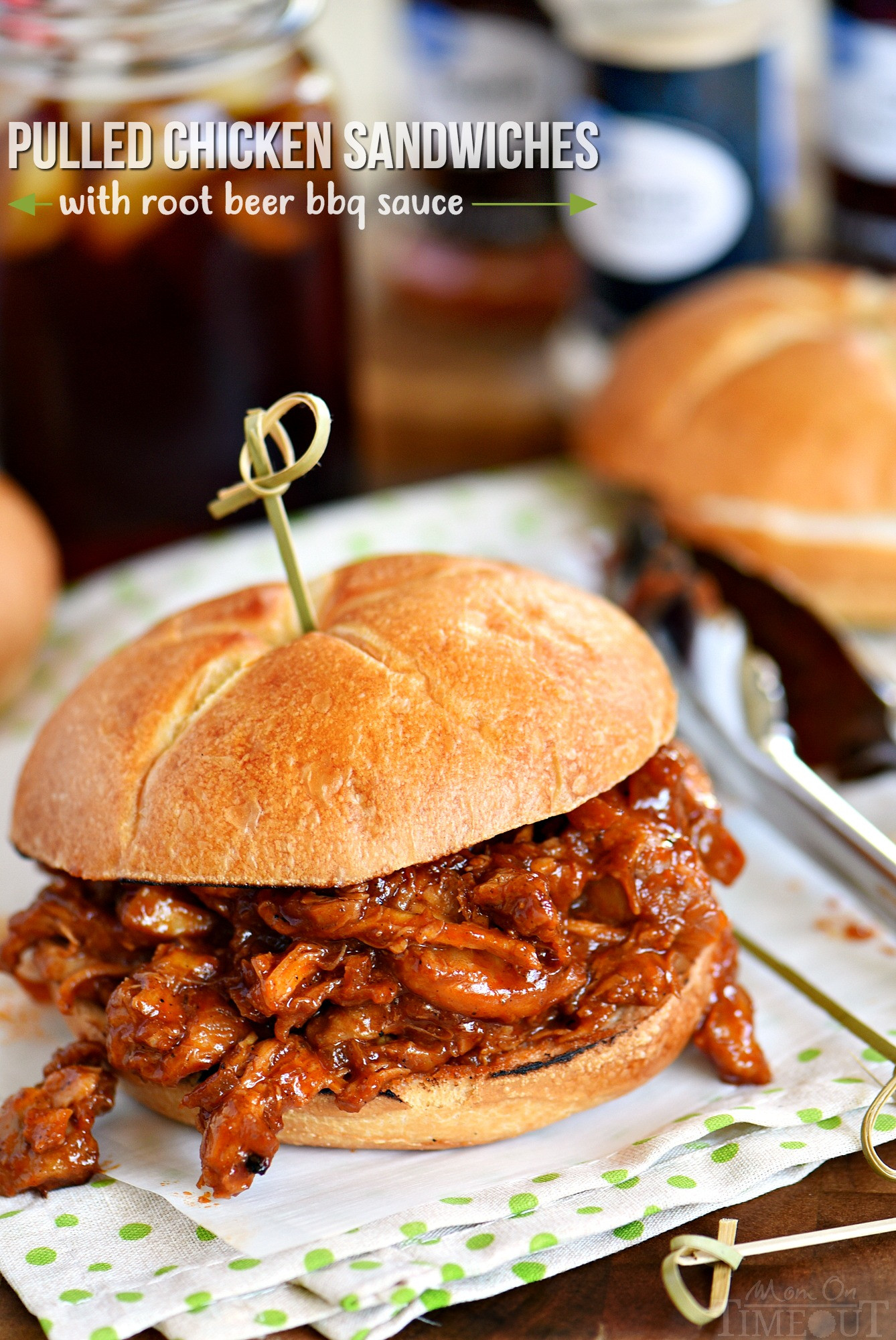 Barbecue Chicken Sandwiches Recipe
 Pulled Chicken Sandwiches with Root Beer BBQ Sauce Mom