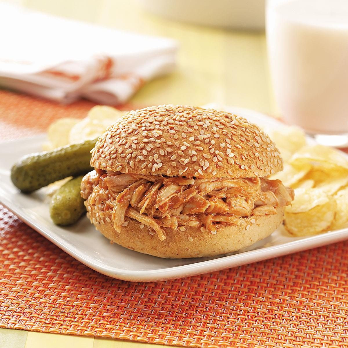 Barbecue Chicken Sandwiches Recipe
 Barbecued Chicken Sandwiches Recipe