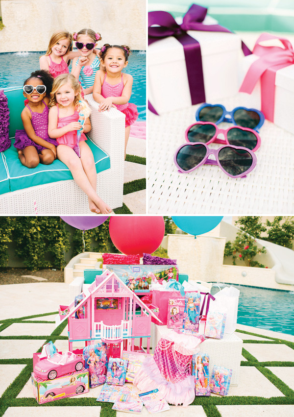 Barbie Pool Party Ideas
 Pearl Princess Barbie Pool Party Movie Inspired