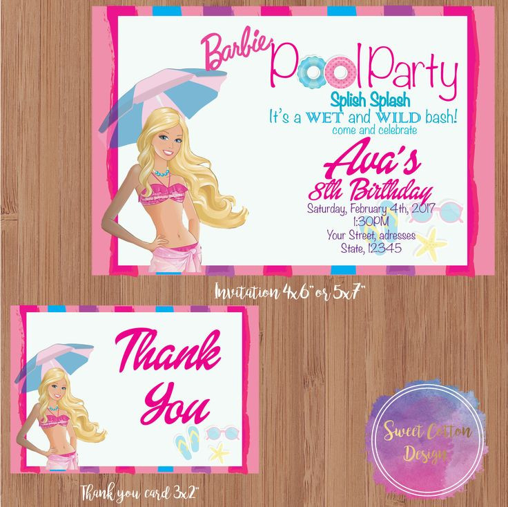 Barbie Pool Party Ideas
 87 best Pyper Bday party ideas images on Pinterest