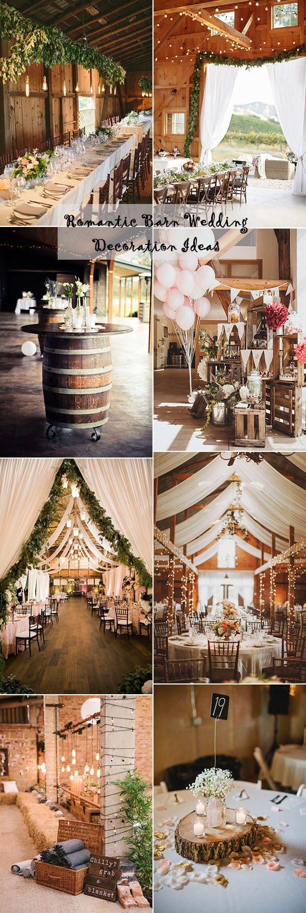 Barn Wedding Decor
 25 Sweet and Romantic Rustic Barn Wedding Decoration Ideas