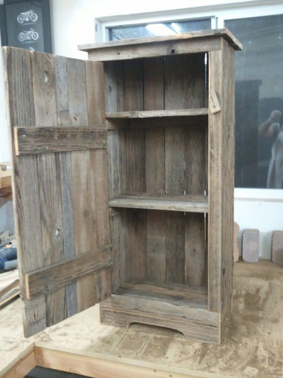 Barn Wood Furniture DIY
 Barnwood jelly cabinet