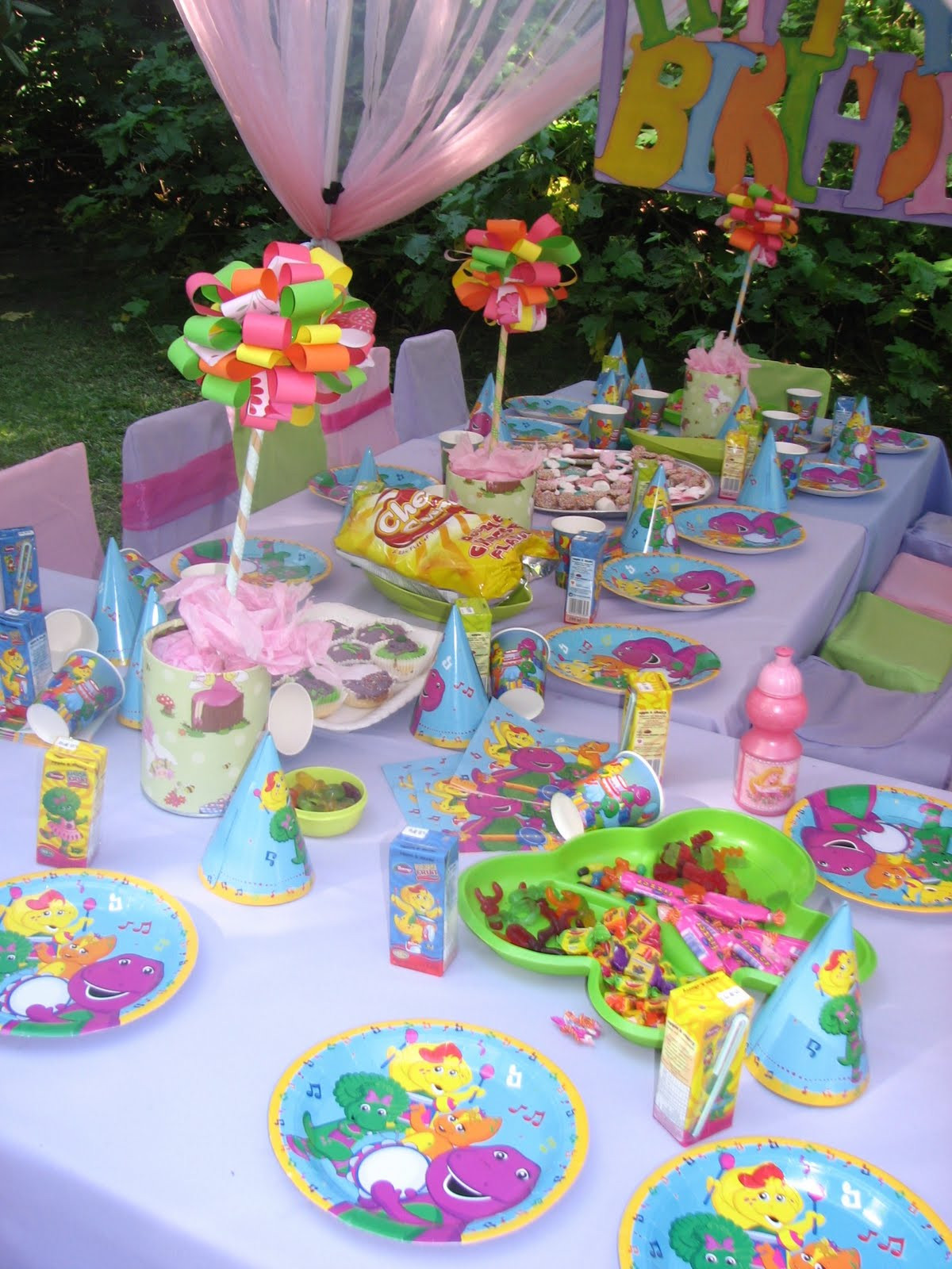 Barney Birthday Decorations
 GLITTERING GATHERINGS BARNEY PARTY