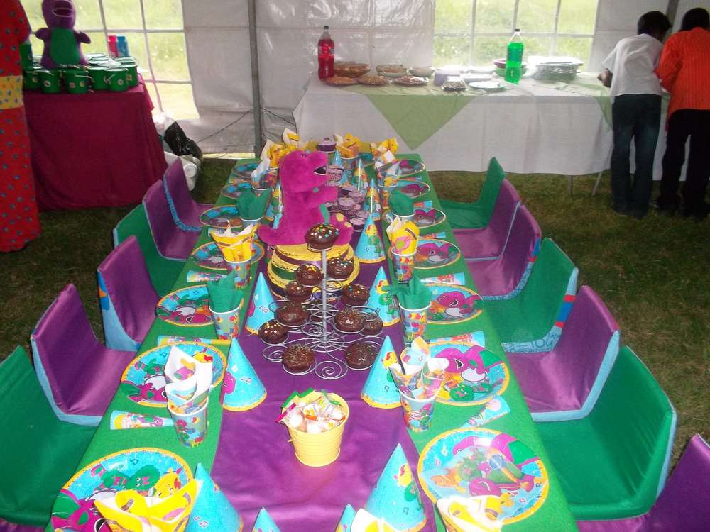 Barney Birthday Decorations
 Barney the Dinosaur Birthday Party Ideas