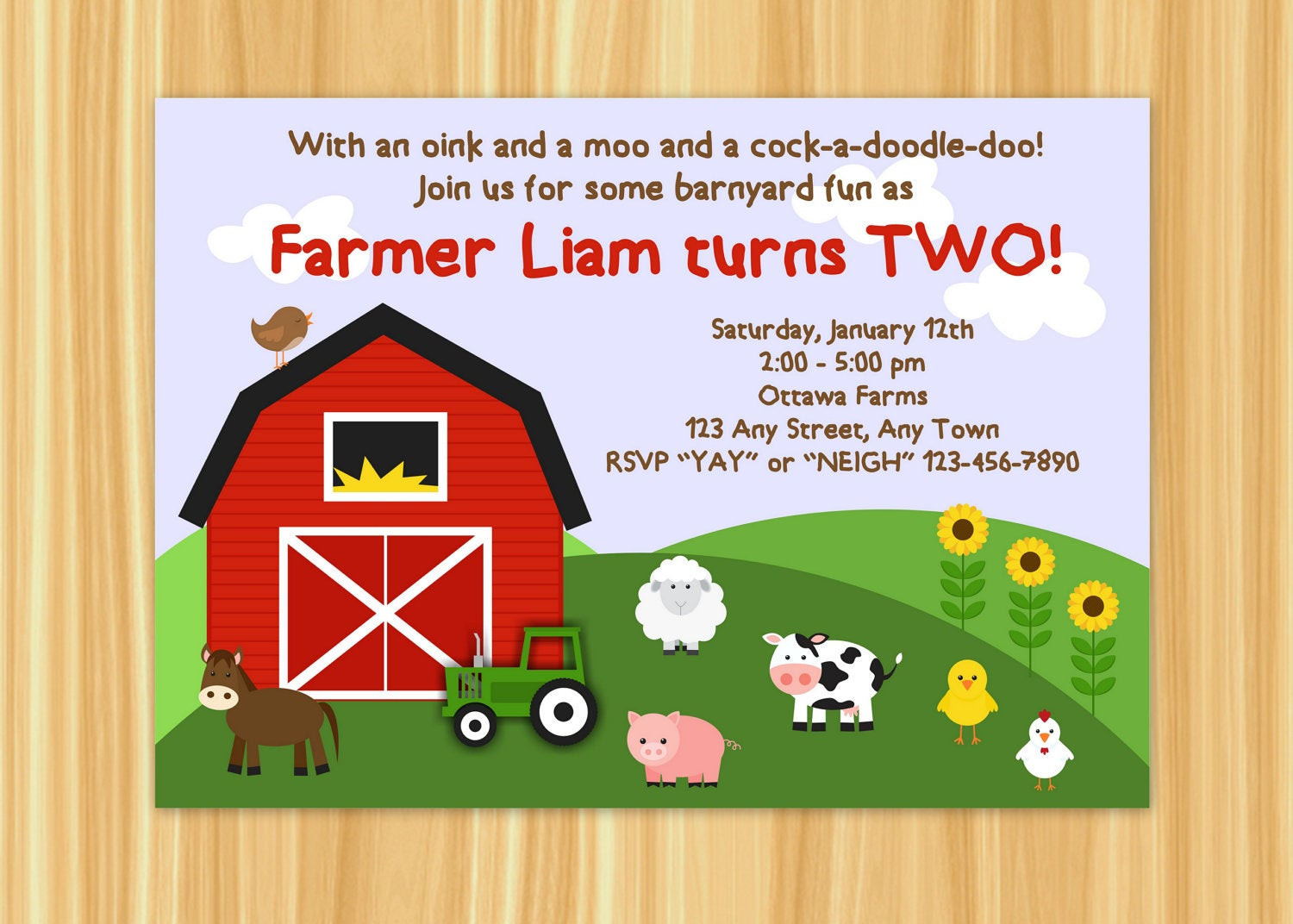 Barnyard Birthday Invitations
 Farm Invitation Barnyard Invitation Farm Birthday Party