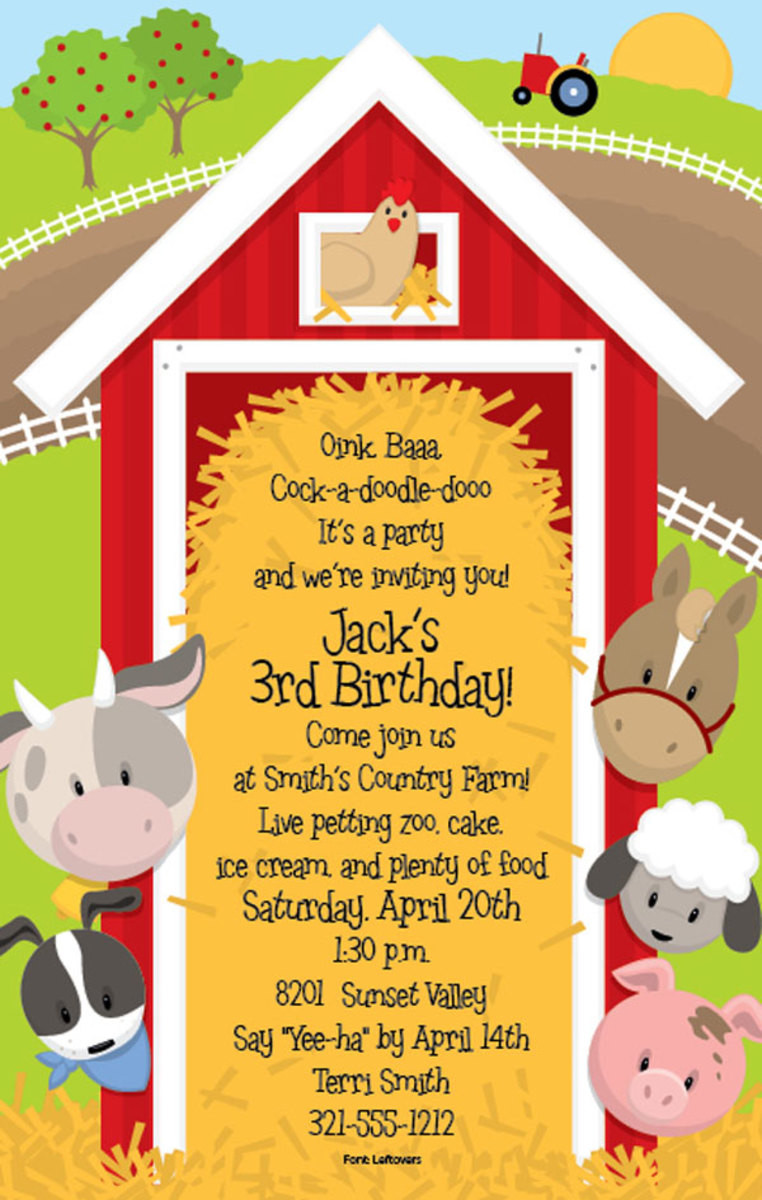 Barnyard Birthday Invitations
 Barnyard Bash Farm Birthday Party MomTrends