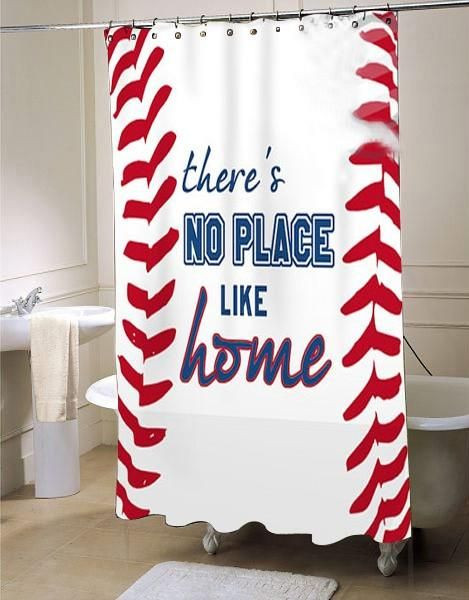 Baseball Bathroom Decor
 Baseball Shower Curtain Sports myshowercurtains