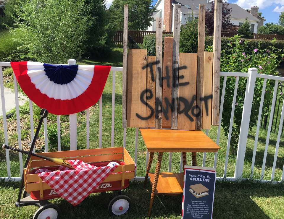 Baseball Pool Party Ideas
 Sandlot baseball party pool outdoor movie 4th of July