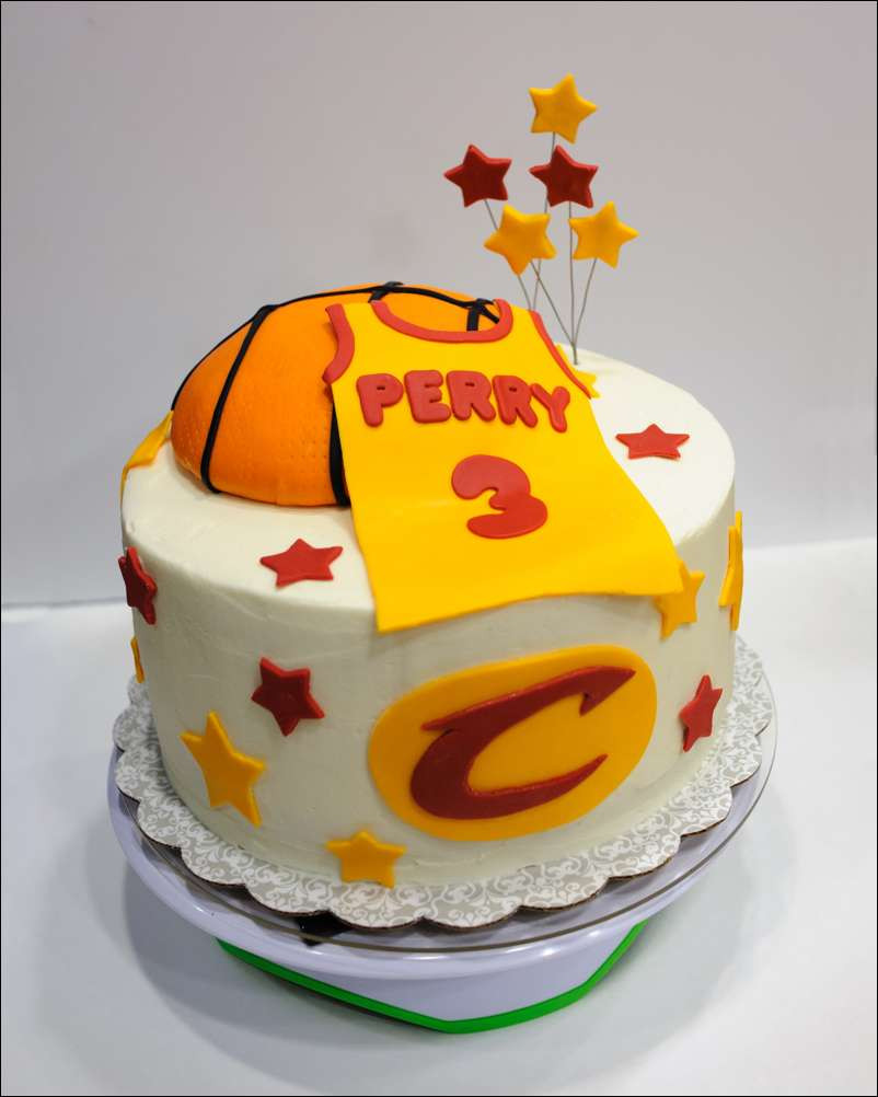 Basketball Birthday Cakes
 Cavaliers Basketball Birthday Cake
