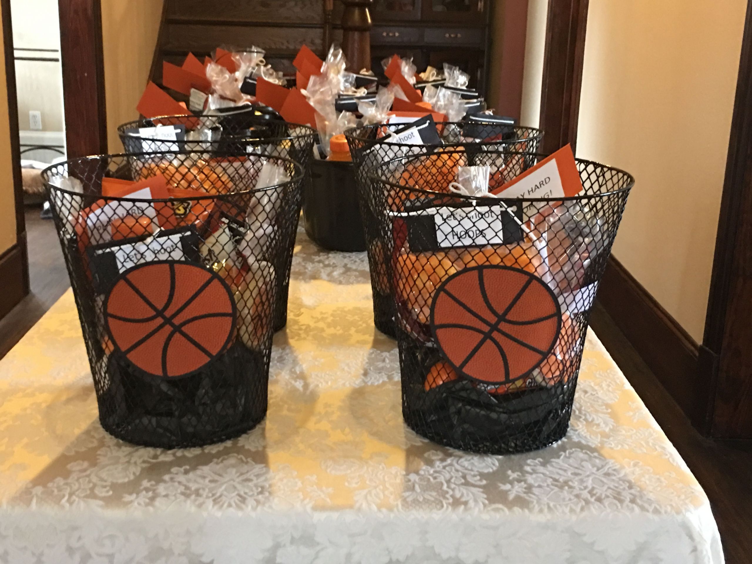 Basketball Gift Bag Ideas
 Basketball playoff goody bags