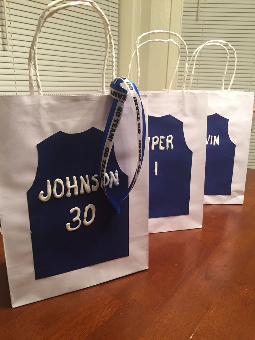 Basketball Gift Bag Ideas
 Basketball team t bags