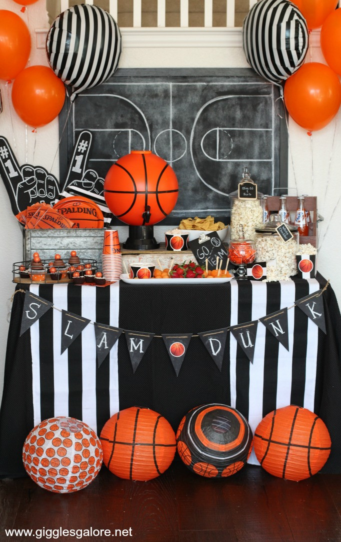 Basketball Themed Birthday Party Ideas
 March Madness Basketball Party Giggles Galore