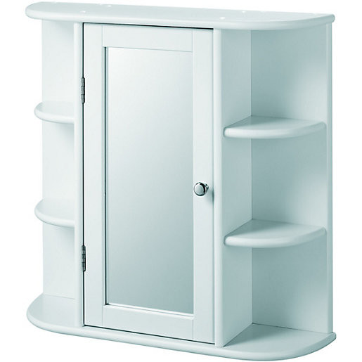 Bathroom Cabinet Mirror
 Wickes Single Mirror Bathroom Cabinet with 6 Shelves