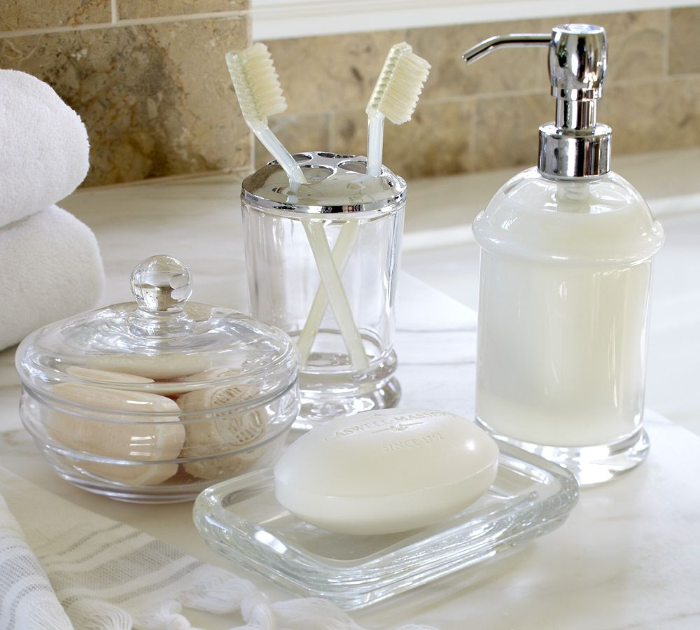 Bathroom Decor Items
 PB Classic Glass Bath Accessories