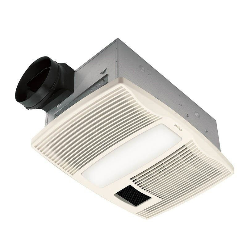 Bathroom Exhaust Fan Light Heater
 Broan QTX110HL White Ultra Silent Bathroom Exhaust Fan