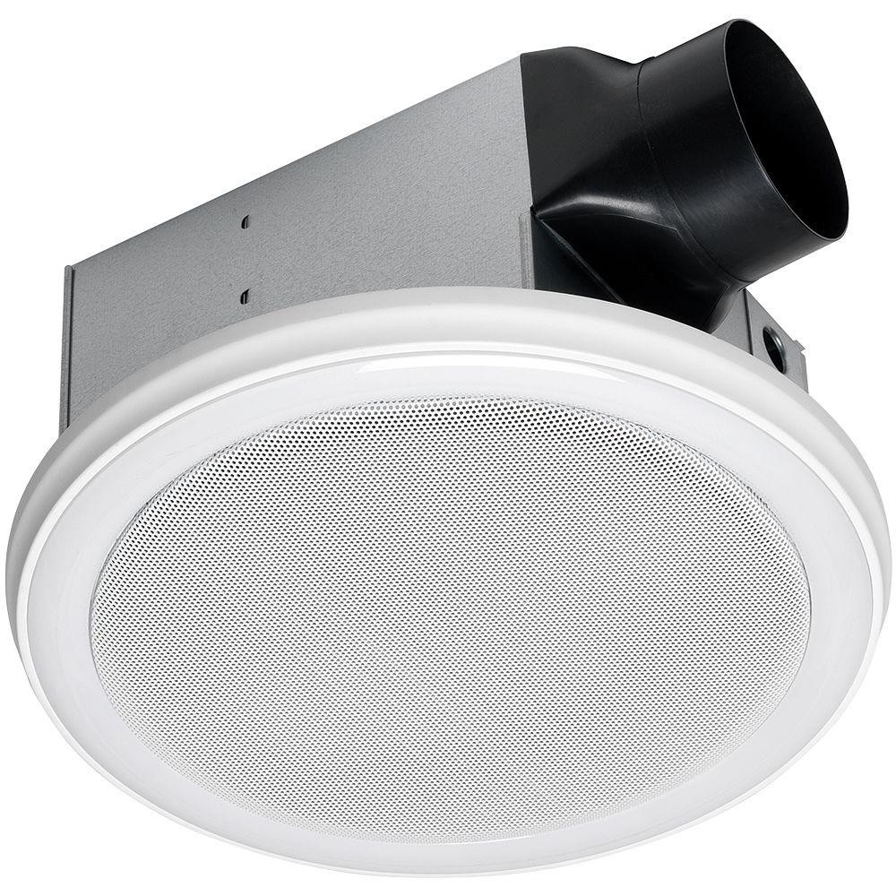 Bathroom Exhaust Fan Light
 Home Netwerks Decorative White 100 CFM Bluetooth Stereo