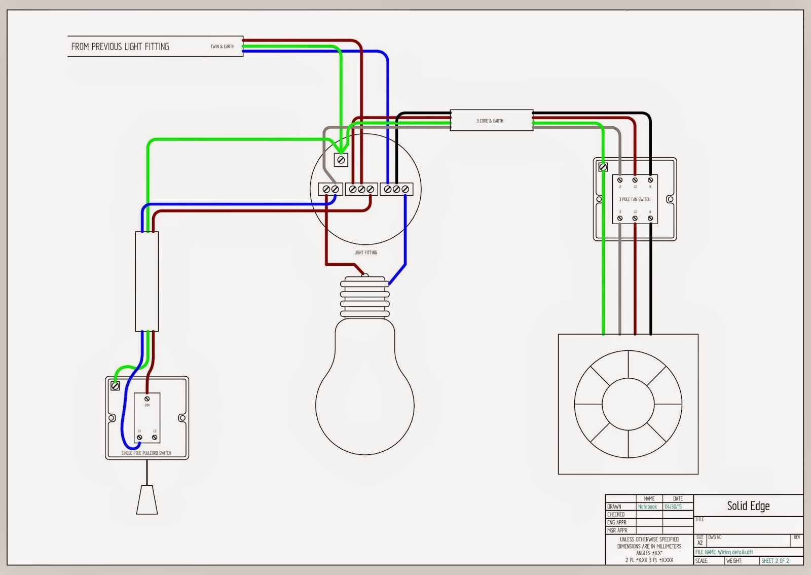 Bathroom Exhaust Fan Wiring Diagram
 Bathroom heater fan light switch in 2019