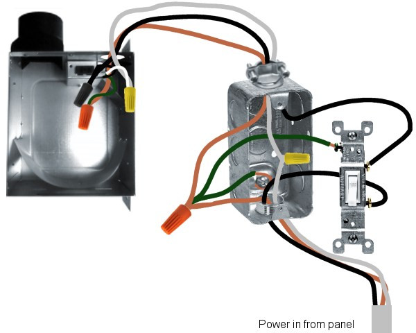 Bathroom Exhaust Fan Wiring Diagram
 New bath exhaust fan wiring questions DoItYourself