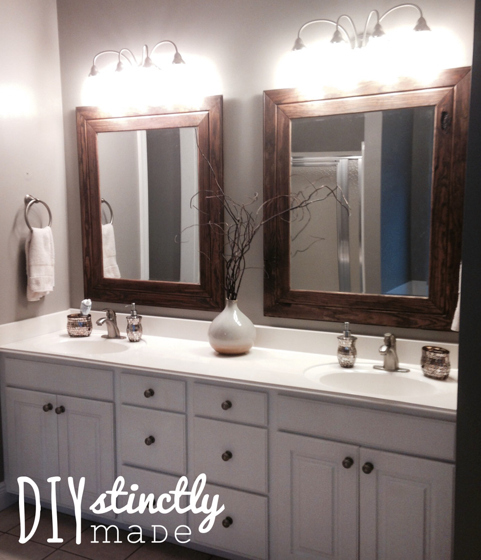 Bathroom Framed Mirrors
 DIY Easy Framed Mirrors – DIYstinctly Made