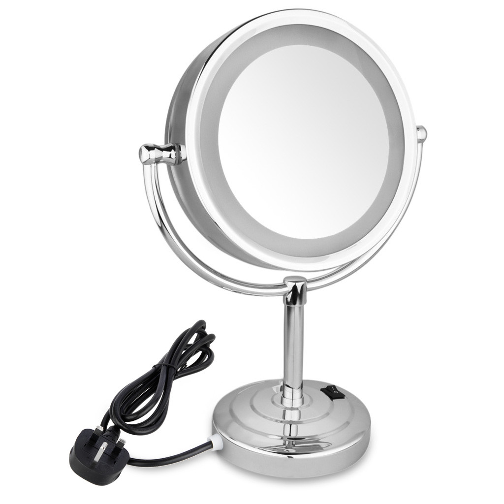 Bathroom Magnifying Mirror
 LED Illuminated Swivel Bathroom Cosmetic Shaving Table