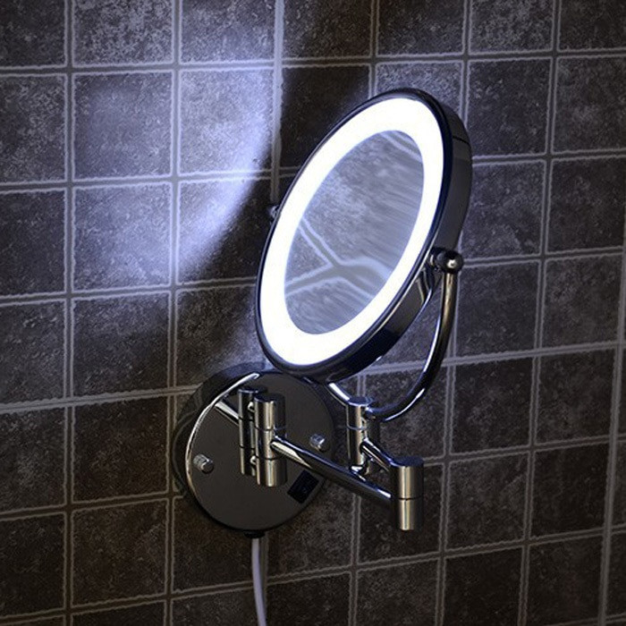 Bathroom Magnifying Mirror
 Wall Mounted 8" Bath LED Bathroom Mirrors Magnifying