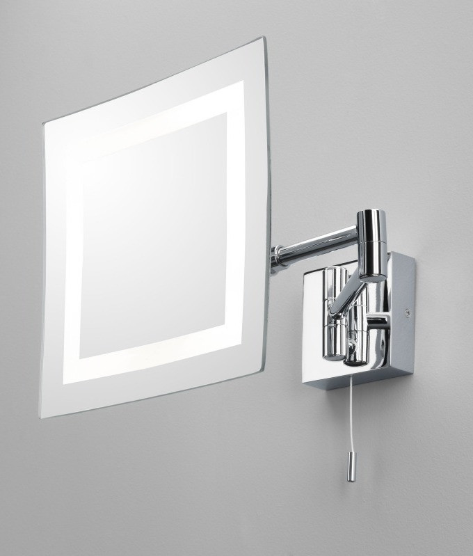 Bathroom Magnifying Mirror
 Bathroom Vanity Mirror Chrome Halogen Square