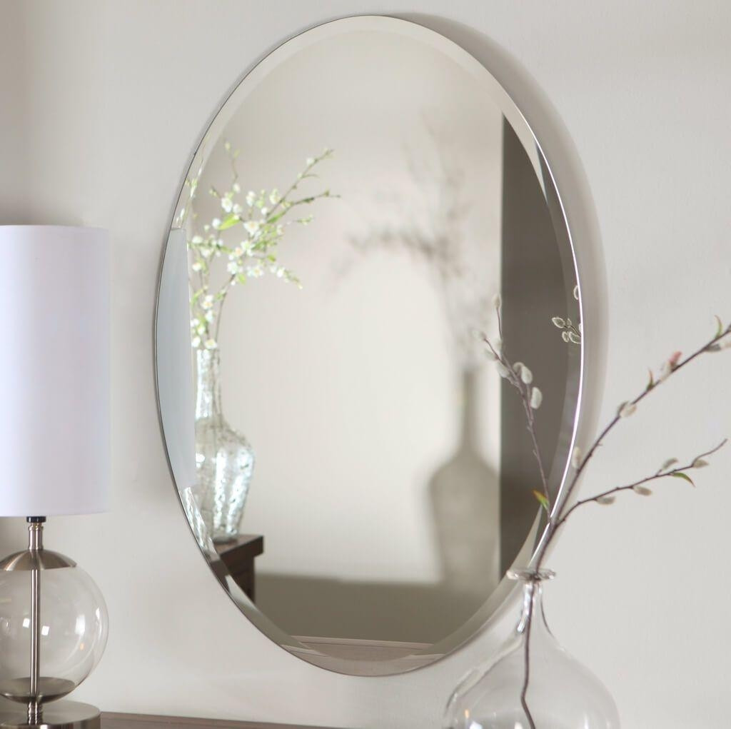 Bathroom Mirror Edge Repair
 20 Inspirations Beveled Edge Oval Mirror